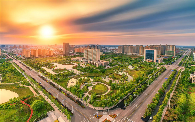 俯瞰滁州市城区。滁州市委宣传部供图