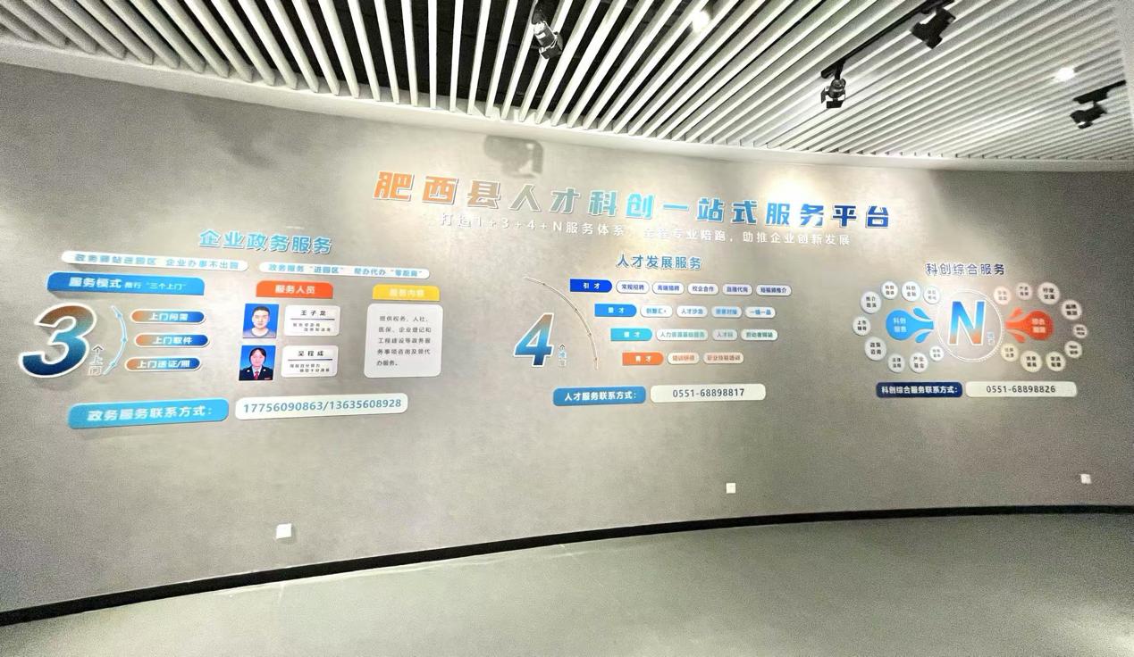 肥西县'3+4+N'人才科创一站式服务平台。 肥西县委组织部供图